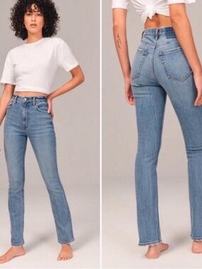 Abercrombie and fitch 90’s slim straight ultra high rise jeans